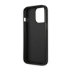 Guess Saffiano Triangle Logo Case – Etui iPhone 14 Pro (srebrny) (GUHCP14LPSATLG)