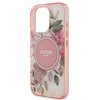 Guess IML Flower & Tonal Circle MagSafe - Etui iPhone 16 Pro Max (różowy) (GUHMP16XHFWBDCEP)