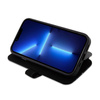 BMW Booktype Leather Stamp Blue Lines - Etui iPhone 14 Pro Max (czarny) (BMBKP14X22RVSK)