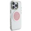 Guess IML Metal Colored Circle Classic Logo MagSafe - Etui do iPhone 16 Pro (różowy) (GUHMP16LHTDRCEDP)