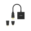 Unitek adapter Micro/Mini HDMI do VGA+audio - czarny (Y-6355)
