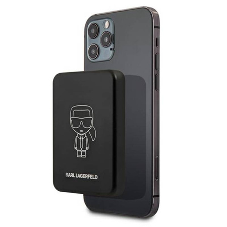 Karl Lagerfeld Outline Magnetic Powerbank – Powerbank Magsafe 3000 mAh (KLPBMSOIBK)