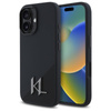 Karl Lagerfeld Silicone Shadow Metal Initial MagSafe - Etui iPhone 16 (czarny) (KLHMP16SSCMKMPCK)