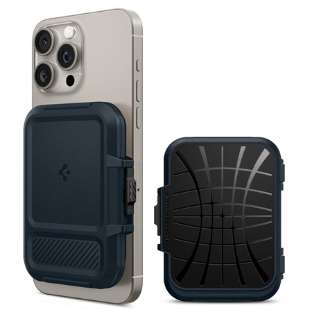 Spigen Lock Fit MagSafe - Portfel magnetyczny (Metal Slate) (AFA08526)