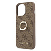 Guess 4G Ring Case - Etui iPhone 13 Pro (brązowy) (GUHCP13L4GMRBR)