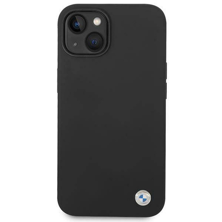 BMW Liquid Silicone Case Metal Logo – Etui iPhone 14 (Czarny) (BMHCP14SSILBK)