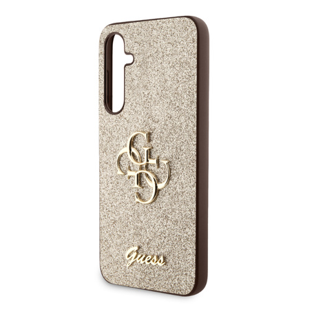 Guess Glitter Script Big 4G - Etui Samsung Galaxy S23 FE (złoty) (GUHCS23FEHG4SGD)