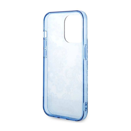 Guess Porcelain Collection - Etui iPhone 14 Pro (niebieski) (GUHCP14LHGPLHB)