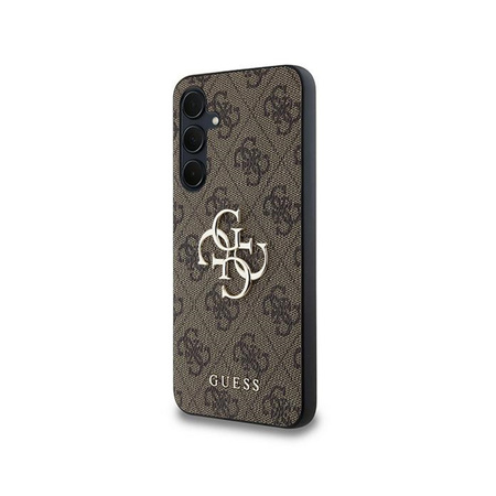 Guess 4G Big Metal Logo - Etui Samsung Galaxy A35 5G (brązowy) (GUHCSA354GMGBR)