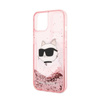 Karl Lagerfeld Liquid Glitter NFT Choupette Head - Etui iPhone 14 Plus (różowy) (KLHCP14MLNCHCP)