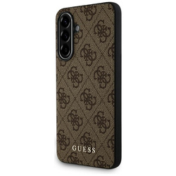 Guess 4G Metal Gold Logo - Etui do Samsung Galaxy A36 5G (brązowy) (GUHCSA36G4GFBR)