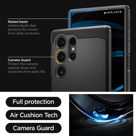 Spigen Tough Armor - Etui do Samsung Galaxy S24 Ultra (Czarny) (ACS07300)