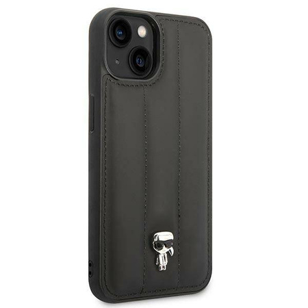 Karl Lagerfeld Quilted Puffy Ikonik Pin – Etui do iPhone 14 Plus (Czarny) (KLHCP14MPSQPK)