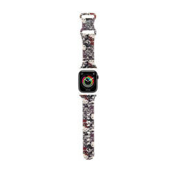 Hello Kitty Silicone Tags Graffiti - Pasek do Apple Watch 38/40/41 mm (beżowy) (HKAWMSDGPTE)