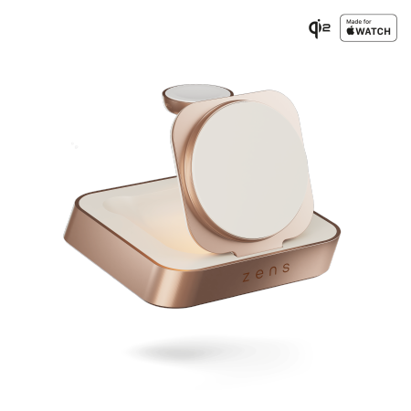 ZENS Nightstand Charger Pro 2 - ładowarka bezprzewodowa Qi2 15W do dwóch urządzeń kompatybilna z MagSafe (copper) (ZEDC28W/00)