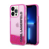 Karl Lagerfeld Liquid Glitter Translucent Elongated Logo Case – Etui iPhone 14 Pro Max (różowy) (KLHCP14XLCKVF)