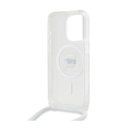 Karl Lagerfeld Crossbody IML Karl Head MagSafe - Etui iPhone 15 Pro Max (przezroczysty) (KLHMP15XHCKHNT)