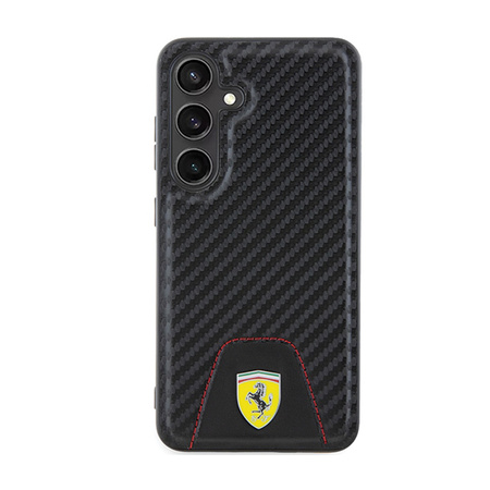 Ferrari Carbon Stitched Bottom - Etui Samsung Galaxy S24 (czarny) (FEHCS24SN3PUK)
