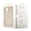 Guess Glitter Gold MagSafe - Etui iPhone 14 Plus (Różowy) (GUHMP14MHCMCGP)