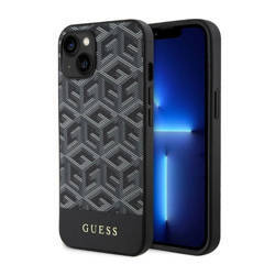 Guess GCube Stripes MagSafe - Etui iPhone 14 (Czarny) (GUHMP14SHGCFSEK)