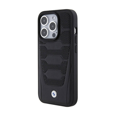 BMW Leather Seats Pattern - Etui iPhone 15 Pro Max (czarny) (BMHCP15X22RPSK)