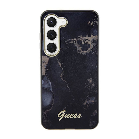 Guess Golden Marble Collection - Etui Samsung Galaxy S23+ (czarny) (GUHCS23MHTMRSK)