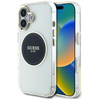 Guess IML Metal Colored Circle Classic Logo MagSafe - Etui do iPhone 16 (czarny) (GUHMP16SHTDRCEDK)