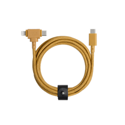 Native Union Belt Cable Duo - kabel USB-C - USB-C / lightning, 1,5 m (kraft) (BELT-CCL-KFT-NP)