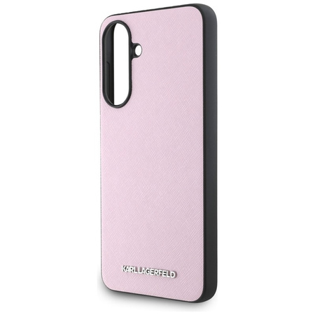 Karl Lagerfeld Saffiano Metal Logo - Etui do Samsung Galaxy A56 5G (różowy) (KLHCSA56PSAFWMCP)