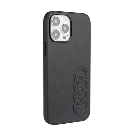 Audi Synthetic Leather - Etui iPhone 13 Pro Max (Czarny) (AU-TPUPCIP13PM-TT/D1-BK)