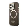 Guess Gold Outline Translucent MagSafe - Etui iPhone 13 Pro (czarny) (GUHMP13LHTCMK)