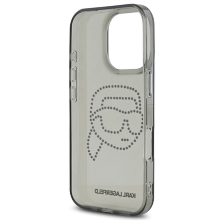 Karl Lagerfeld IML Rhinestones Karl Head - Etui do iPhone 16 Pro Max (czarny) (KLHCP16XHKHDCELK)