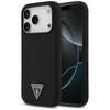 Guess Silicone Triangle Logo MagSafe - Etui iPhone 17 Pro (czarny) (GUHMP17LSCTRLMK)