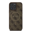 Guess 4G Ring Classic Logo MagSafe - Etui iPhone 16 Pro Max (brązowy) (GUHMP16XG4GFRW)
