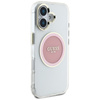 Guess IML Metal Colored Circle Classic Logo MagSafe - Etui do iPhone 16 (różowy) (GUHMP16SHTDRCEDP)