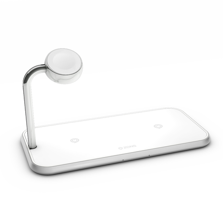 ZENS Dual+Watch - aluminiowa ładowarka bezprzewodowa do dwóch urządzeń oraz Apple Watch (white) (ZEDC05W/00)