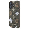 Guess Peony On 4G Background MagSafe - Etui iPhone 16 (brązowy) (GUHMP16SP4PWPW)