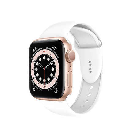 Crong Liquid - Pasek do Apple Watch 44/45/46/49 mm (biały) (CRG-44LQB-WHI)