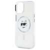 Karl Lagerfeld IML Metal Choupette Head MagSafe - Etui iPhone 15 (biały) (LHMP15SHLSCHH)