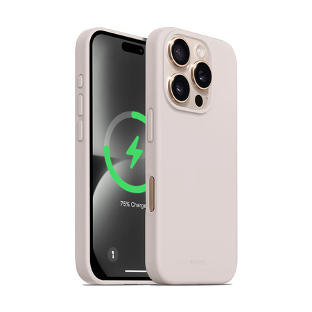 Crong Color Cover Magnetic - Etui iPhone 16 Pro Max MagSafe (piaskowy róż) (CRGCOLRMIP1669PPNK)