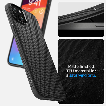 Spigen Liquid Air - Etui do iPhone 15 Plus (Matte Black) (ACS06650)