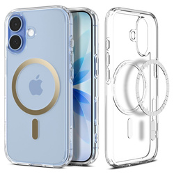 Spigen Ultra Hybrid Mag MagSafe - Etui do iPhone 17 (Clear/Gold) (ACS10382)