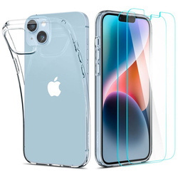 Spigen Crystal Pack - Zestaw etui + 2 x szkło do iPhone 15 Plus / iPhone 14 Plus (Przezroczysty) (ACS04922)
