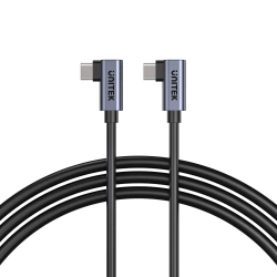 Unitek kabel przewód USB-C PD 100W 90 stopni czarny (C14147ABK01-1M)