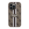 Guess 4G Printed Stripes MagSafe - Etui iPhone 14 Pro (Brązowy) (GUHMP14LP4RPSW)