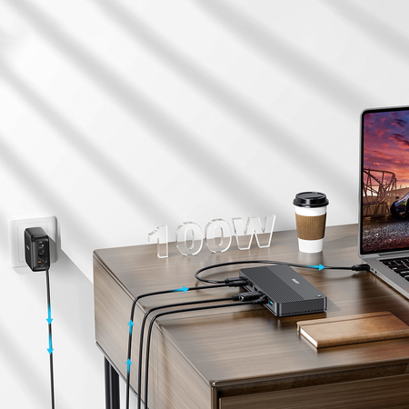 Unitek Stacja dokująca 13w1 MST HDMI DP 8K PD 100W - czarny (D1104A01)