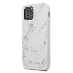 Guess Marble - Etui iPhone 12 Mini (biały) (GUHCP12SPCUMAWH)