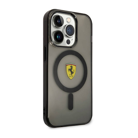 Ferrari Translucent MagSafe - Etui iPhone 14 Pro Max (Czarny) (FEHMP14XURKK)