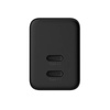 Crong Ultra Compact GaN - Ładowarka sieciowa 2x USB-C 35W PD 3.0 z PPS (czarny) (CRG-GNCC35-BLK)
