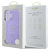 Guess Saffiano Peony Classic Logo MagSafe - Etui iPhone 16 (fioletowy) (GUHMP16SPSAPSMEU)